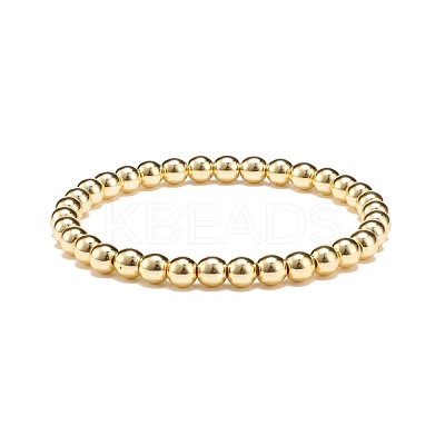 Synthetic Hematite Round Beaded Stretch Bracelet BJEW-JB08582-1