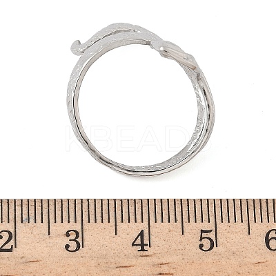 304 Stainless Steel Open Cuff Rings for Women RJEW-A079-06A-P-1