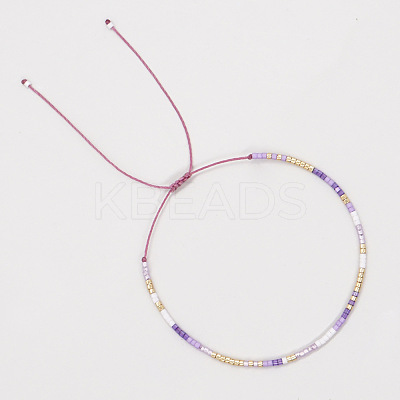 Minimalist Summer Glass Seed Beaded Adjustable Bracelets for Women JD5606-1-1