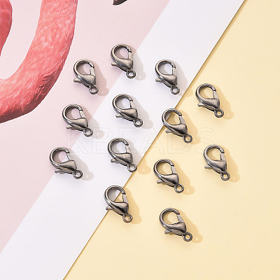 Zinc Alloy Lobster Claw Clasps PALLOY-YW0001-12B-1