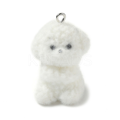 Flocking Resin Pendants RESI-K203-14A-1