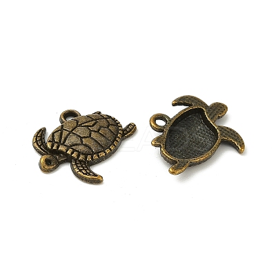 Tibetan Style Alloy Sea Turtle Pendants TIBEP-Q041-029AB-NR-1