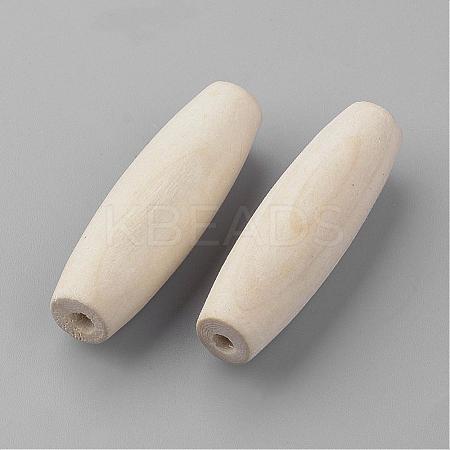 Unfinished Wood Beads WOOD-R253-18-LF-1
