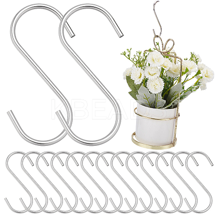 30Pcs 304 Stainless Steel S-shape Hooks STAS-WR0001-28-1