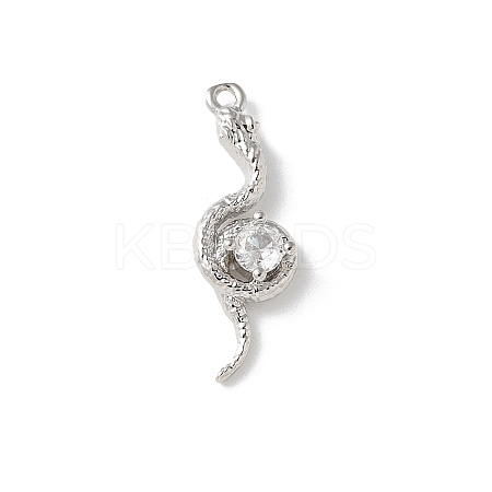Brass Micro Pave Clear Cubic Zirconia Pendants LS-KK-S505-03P-01-1