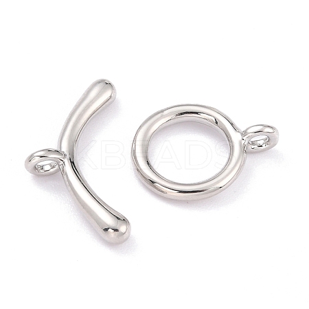 Rack Plating Brass Toggle Clasps KK-B036-09P-1