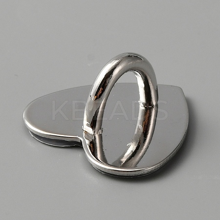 Metal Cell Phone Finger Ring Adhesive Metal Phone Finger Grip Loop Stand Heart Grip Holder Phone Charm Hook for DIY Hanging Supplies AJEW-WH0332-62P-1