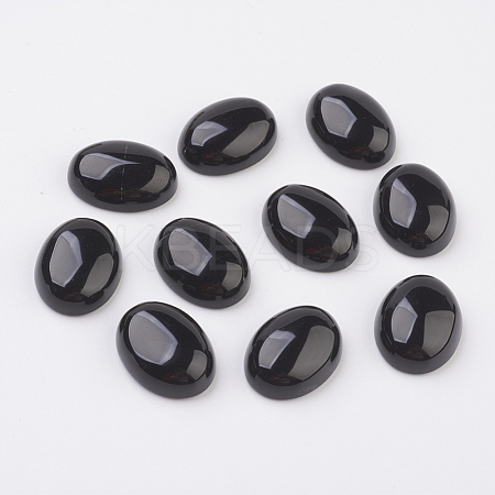 Natural Obsidian Flat Back Cabochons G-G741-22x30mm-20-1