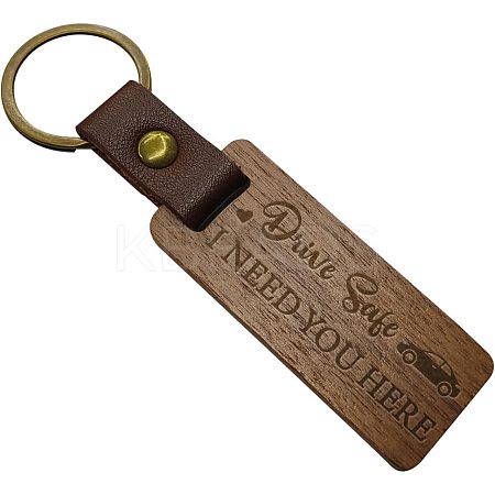 Walnut Wood Keychain KEYC-WH0044-008-1