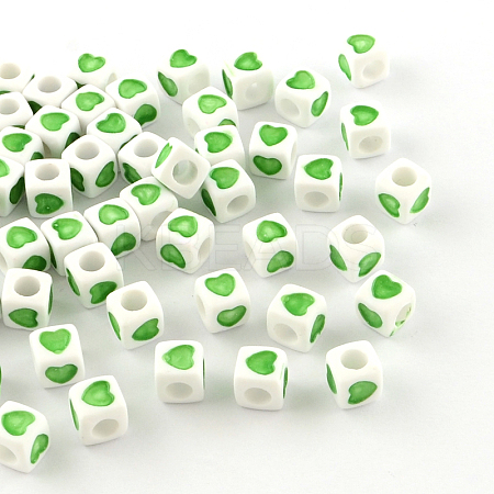 Opaque Acrylic European Beads OPDL-S078-03-1