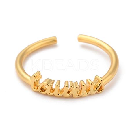 Constellation/Zodiac Sign Brass Cuff Rings RJEW-J074-05G-C-1