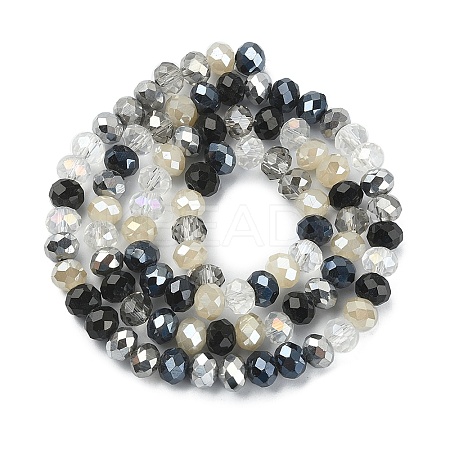 Electroplate Glass Beads Strands EGLA-YW0002-D01-1