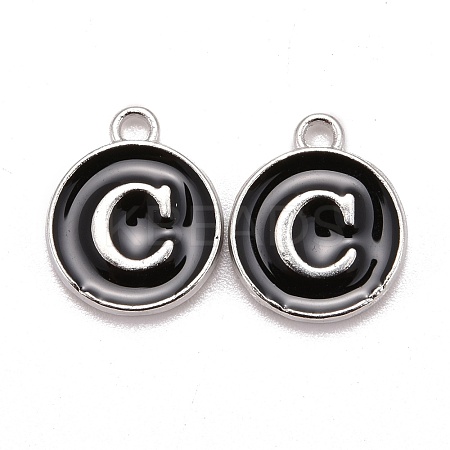 Platinum Plated Alloy Charms ENAM-S118-02C-P-1