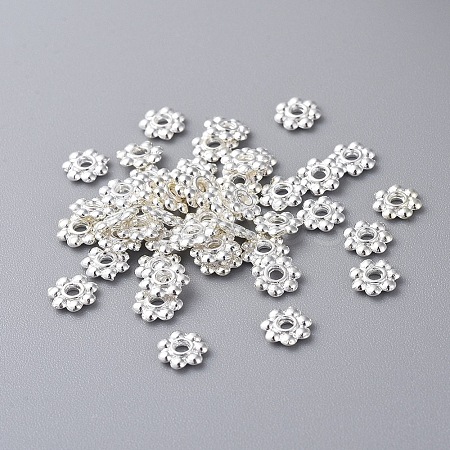 Tibetan Style Daisy Spacer Beads X-TIBEB-S039-048S-NR-1