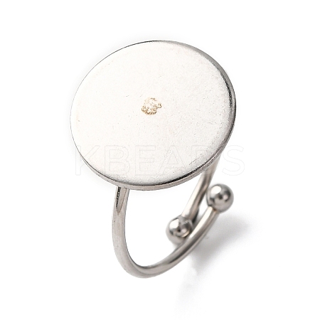 304 Stainless Steel Cuff Ring Components STAS-D372-02P-05-1