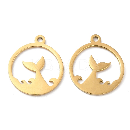 201 Stainless Steel Pendants STAS-A084-07G-1