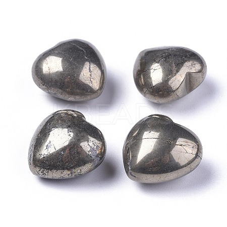 Natural Pyrite Heart Love Stone G-F659-B28-1