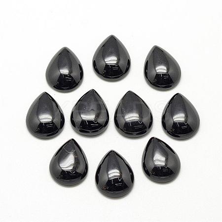 Natural Black Stone Cabochons G-R417-13x18-46-1