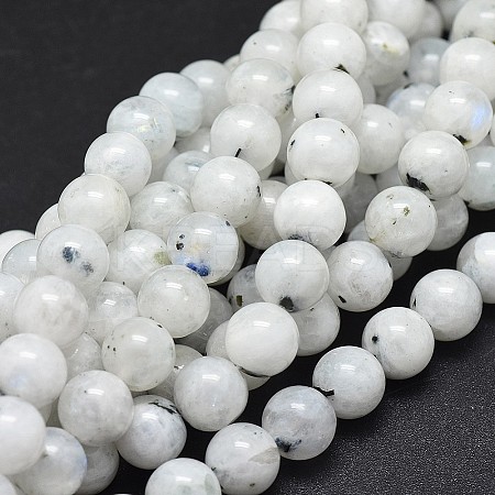 Natural Rainbow Moonstone Beads Strands G-I249-B04-03-1