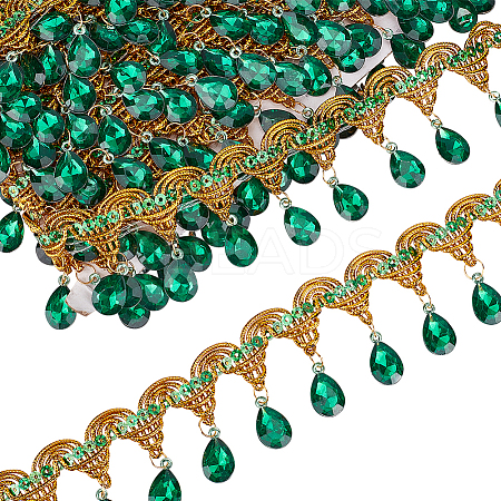 Polyester Tassel Lace Ribbon OCOR-WH0079-75A-1