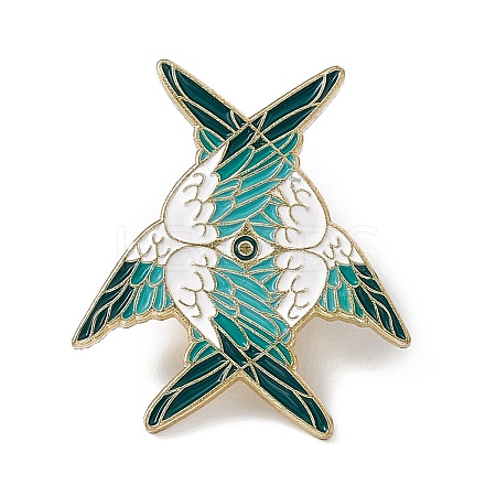 Eye of Horus with Wings Enamel Pin JEWB-A005-15-1