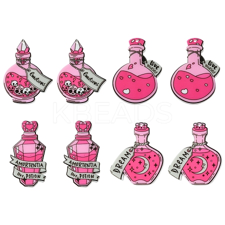 8Pcs 4 Styles Acrylic Pendants MACR-FS0001-76-1