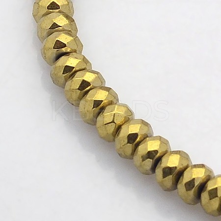 Electroplate Non-magnetic Synthetic Hematite Beads Strands G-J208D-02-1