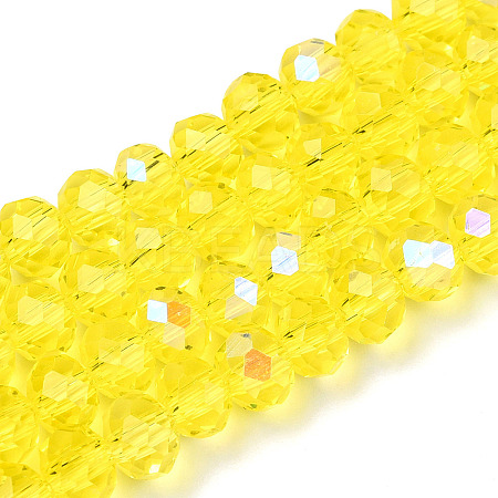 Electroplate Glass Beads Strands EGLA-A034-T1mm-L28-1