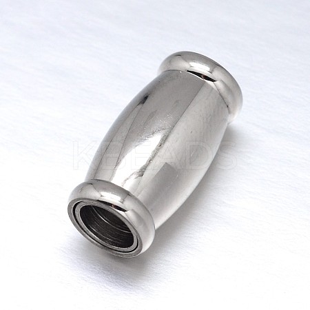 Tarnish Resistant 304 Stainless Steel Magnetic Clasps with Glue-in Ends STAS-M200-D-01-1