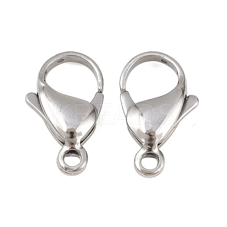 Tarnish Resistant 304 Stainless Steel Lobster Claw Clasps X-STAS-G035-H-1