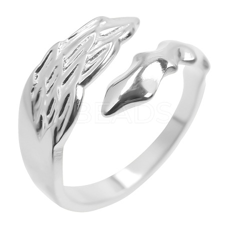 Non-Tarnish Vintage 304 Stainless Steel Wing Couple Rings RM5946-1-1