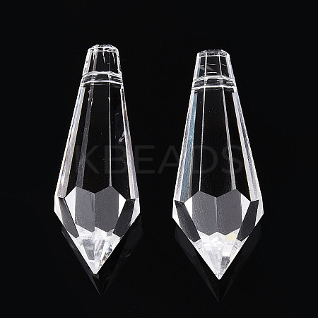 Transparent Glass Pendants GLAA-N025-01-1
