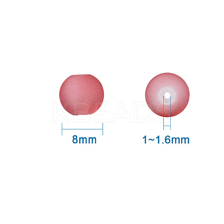 Transparent Frosted Glass Beads FGLA-TA0001-01-8mm-1