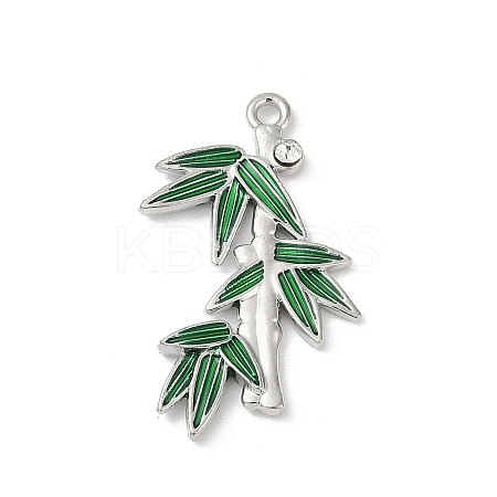 Rack Plating Alloy Enamel Rhinestone Pendants PALLOY-R151-35P-1