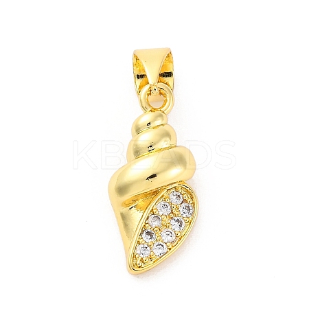 Brass Micro Pave Cubic Zirconia Pendants KK-D325-33G-1