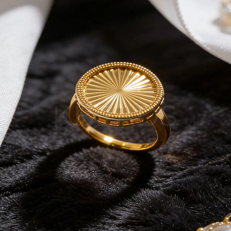 Textured Brass Cuff Open Rings for Women ZP2124-1