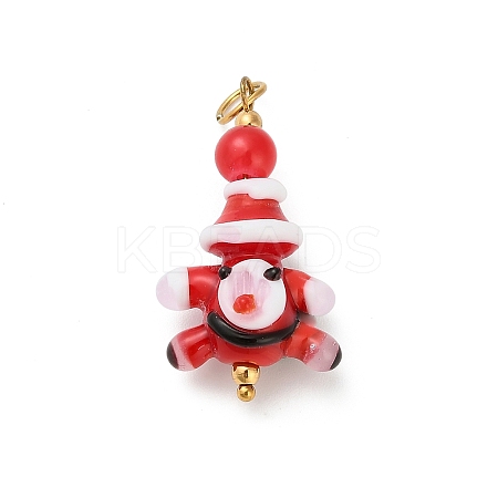 Christmas Handmade Lampwork Pendants STAS-C147-03A-1