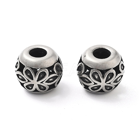 304 Stainless Steel European Beads STAS-V008-47AS-1