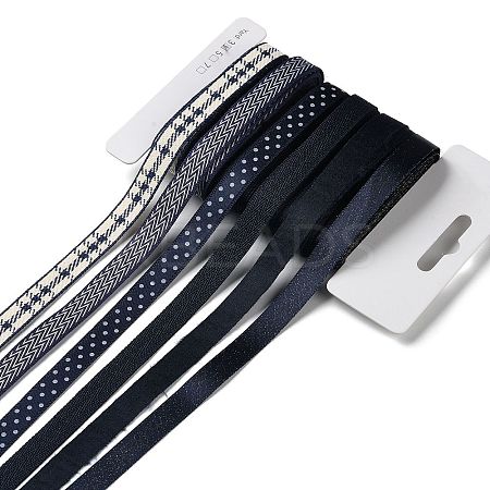 18 Yards 6 Styles Polyester Ribbon SRIB-Q022-E01-1