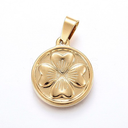304 Stainless Steel Pendants STAS-H458-21G-1