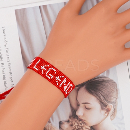 Miyuki Seed Braided Bead Bracelet BJEW-P269-26-1