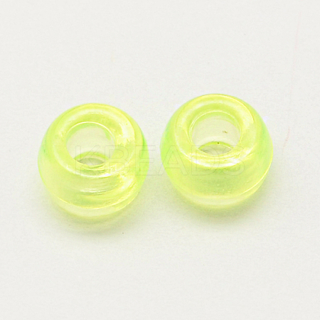 Transparent Acrylic European Beads MACR-Q156-02E-1