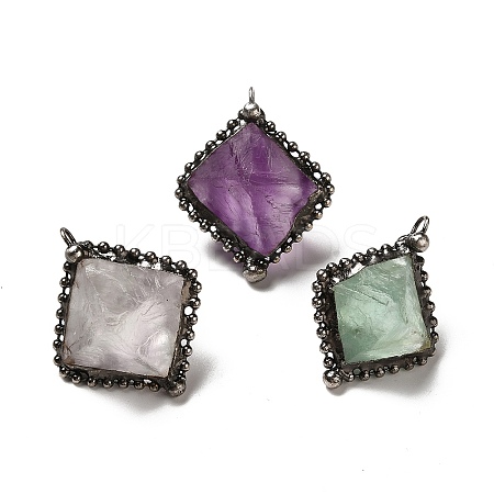 Natural Fluorite Pendants G-F731-03AS-1