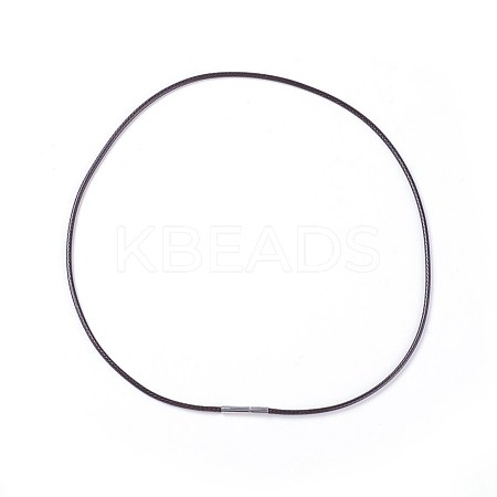 Waxed Polyester Cord Necklace Making MAK-I011-05-B-03-1