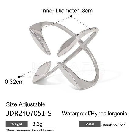 Cross Alloy Cuff Open Rings FS-WG25FE8-02-1