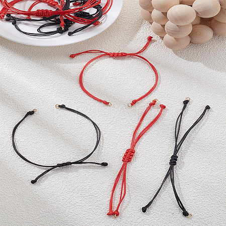 16Pcs 2 Colors Braided Waxed Polyester Cord MAK-LP0001-04-1