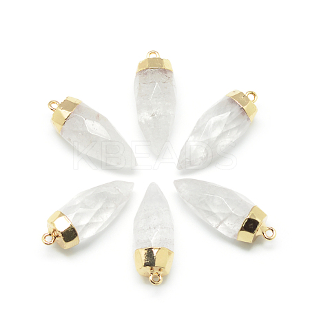 Natural Quartz Crystal Pointed Pendants G-Q496-02-1