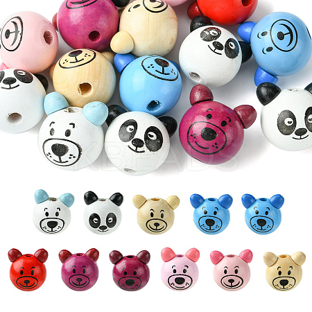Natural Wooden Beads WOOD-YW0001-20-1