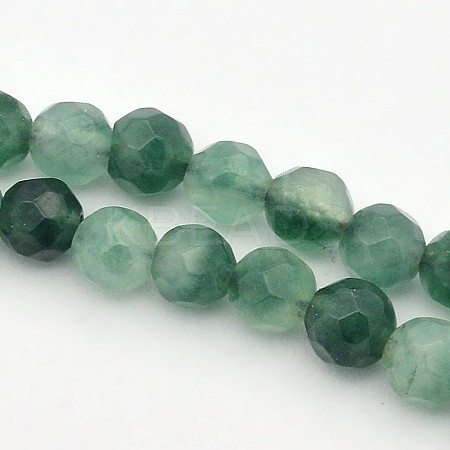 Faceted Round Natural Flower Jade Beads Strands G-E302-071-4mm-1