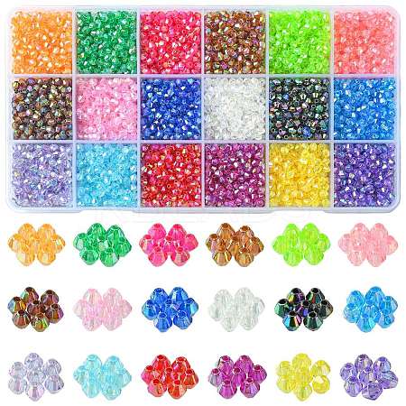 5400Pcs 18 Colors Transparent Acrylic Beads TACR-CJ0001-30-1